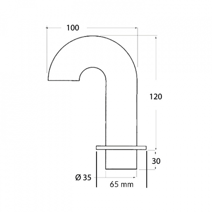 Svanhals Genomföring Rostfri Ø:35 mm
