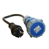 CEE 220V Hona IP67 Till Schuko Hane - 2,5mm2 kabel 0,5 meter CEE 220V Hona IP67 Till Schuko Hane - 2,5mm2 kabel 0,5 meter