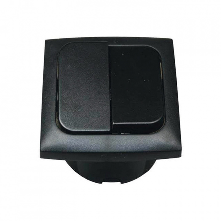 Brytare Dubbel Komplett Svart 220V