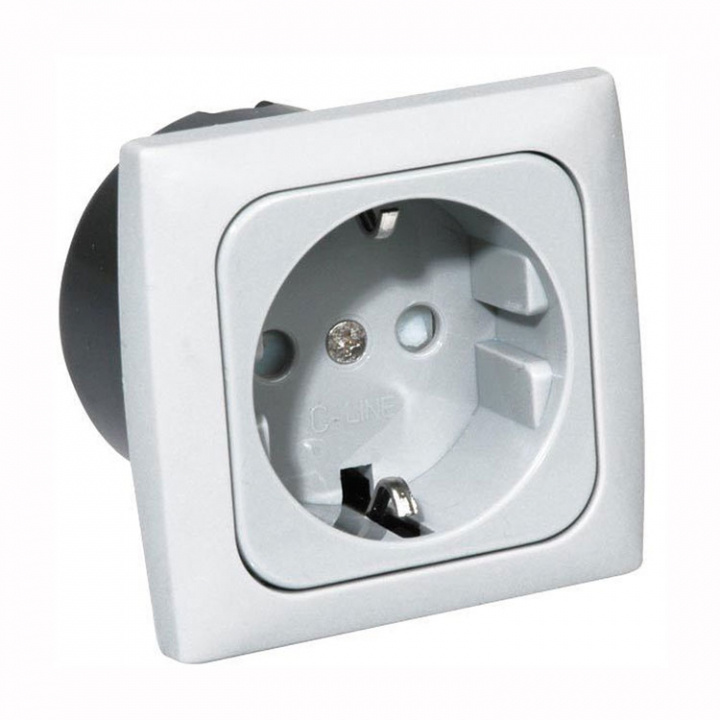 Strömuttag För Inbyggnad 220V Vit