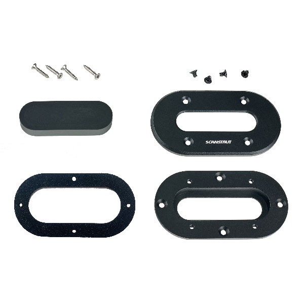 Kabelgenomföring Lågprofil 4x <15mm IP68 Svart