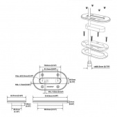 Kabelgenomföring Lågprofil 4x <15mm IP68 Rostfri Kabelgenomföring Lågprofil 4x <15mm IP68 Rostfri