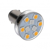 LED-lampa Vit/Röd BA15d Ø32x38mm 10-35V 0,6/1,6W 5/10 W LED-lampa Vit/Röd BA15d Ø32x38mm 10-35V 0,6/1,6W 5/10 W