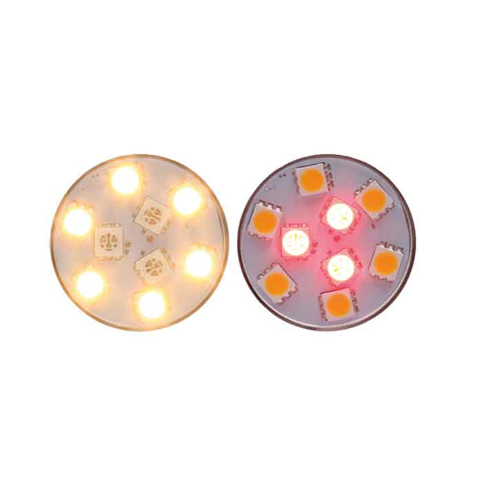 LED-lampa Vit/Röd BA15d Ø32x38mm 10-35V 0,6/1,6W 5/10 W