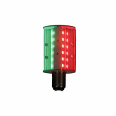 LED-Lanternlampa BAY15D Röd/Grön Ø 35x70 mm 10-35vdc 35W
