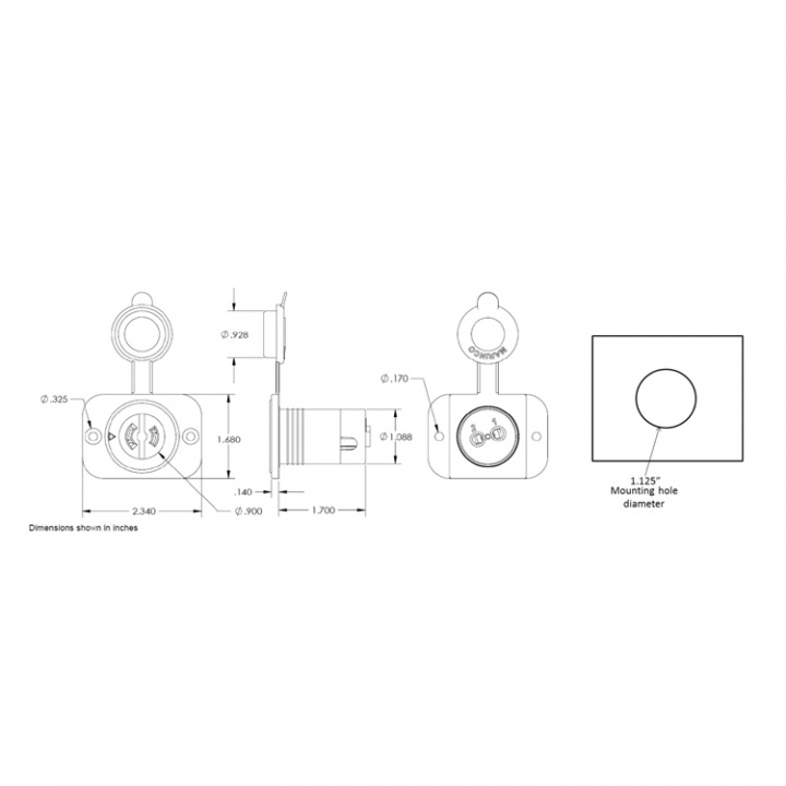 Uttag/kontakt Elmotor 2x 1-8mm Kabel
