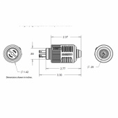 Uttag/kontakt Elmotor 2x 1-8mm Kabel Uttag/kontakt Elmotor 2x 1-8mm Kabel