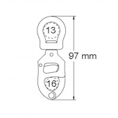 Triggersnap Skothake Litet Öga Brottstyrka 3200kg Triggersnap Skothake Litet Öga Brottstyrka 3200kg