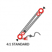 Skotsystem 4:1 60mm Block Ø10mm Skotsystem 4:1 60mm Block Ø10mm
