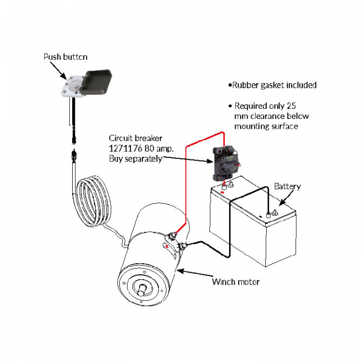 Elektrisk Skotvinsch E1 12/24V
