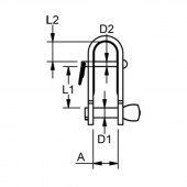 Blue Wave Nyckelshackel Med Pinne Blue Wave Nyckelshackel Med Pinne