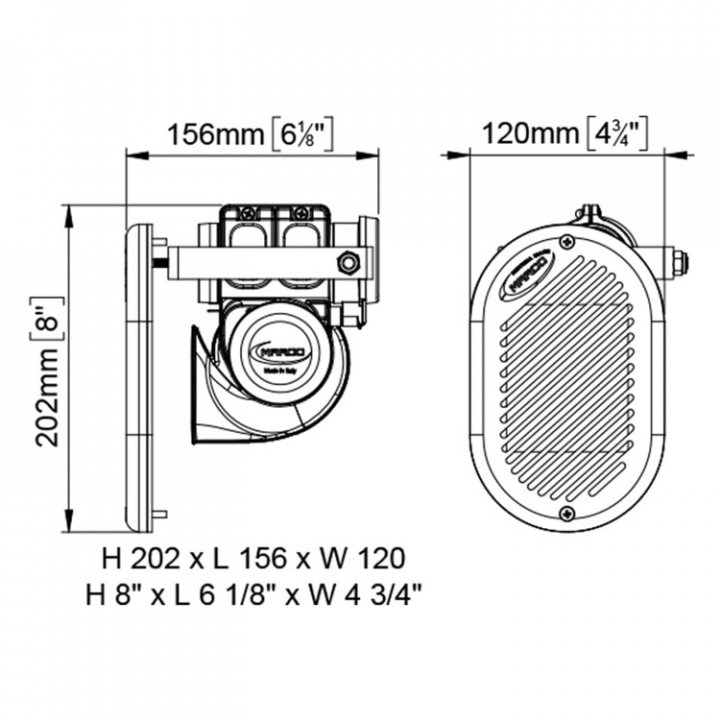 HR1 Signalhorn Inbyggd 120dB