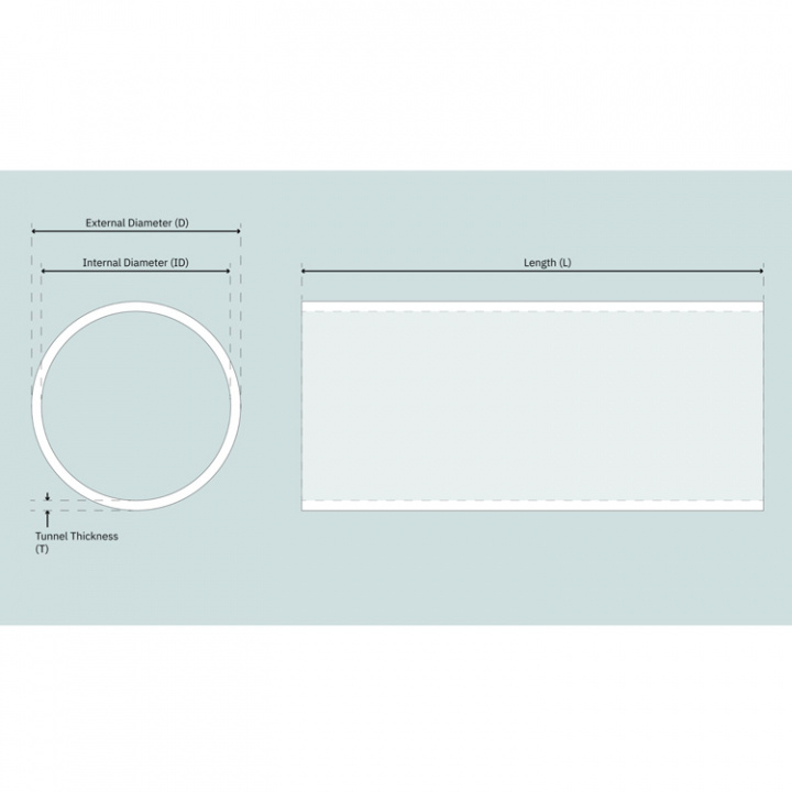 Tunnel Aluminium, Ø610x15x1000mm (Alu-5083)