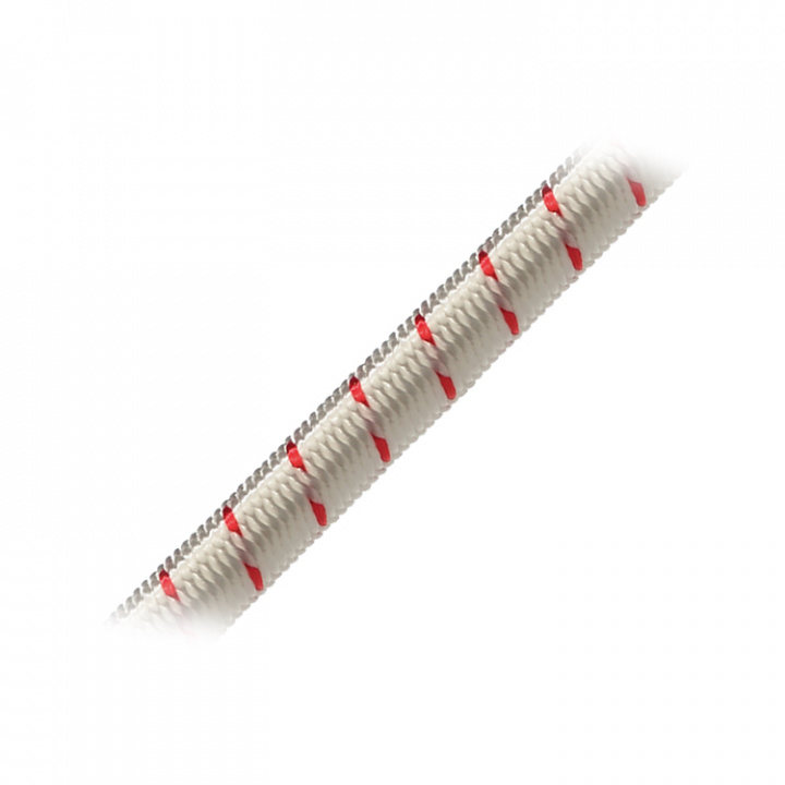 Shock Cord Gummilina Vit/Röd