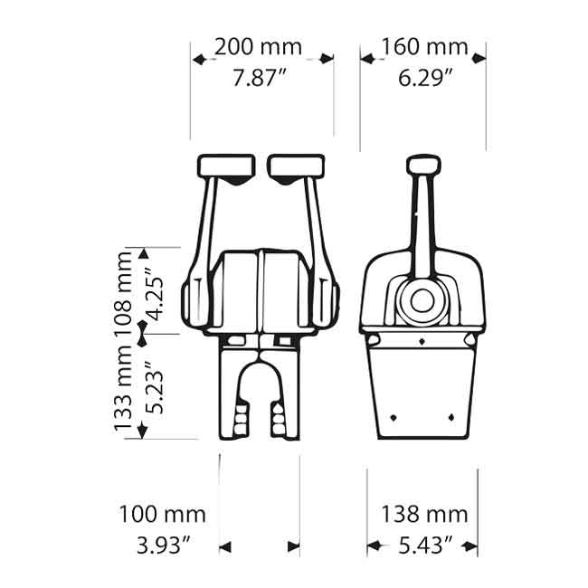 Dubbelreglage B66 Växel/Gas 