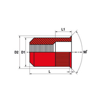 Blindnitsmutter A4 4p Rostfri