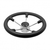 Stålratt AISI 316 Med Svart Soft Grip Ø28cm Stålratt AISI 316 Med Svart Soft Grip Ø28cm