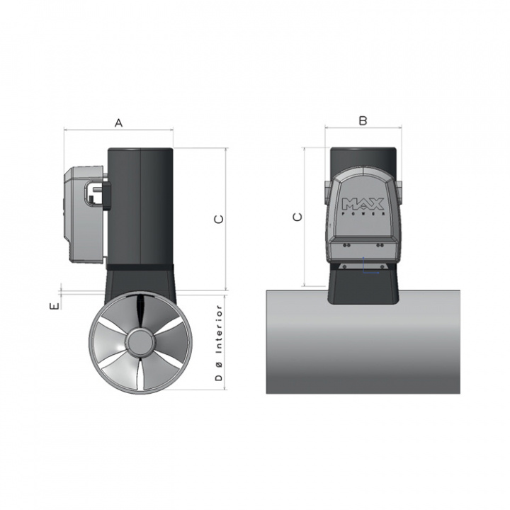 Bogpropeller CT100 12V Komposit