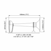 Signalhorn PW2-BN Svart Signalhorn PW2-BN Svart
