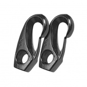 Karbinhake Svart 6 mm 2-Pack Karbinhake Svart 6 mm 2-Pack