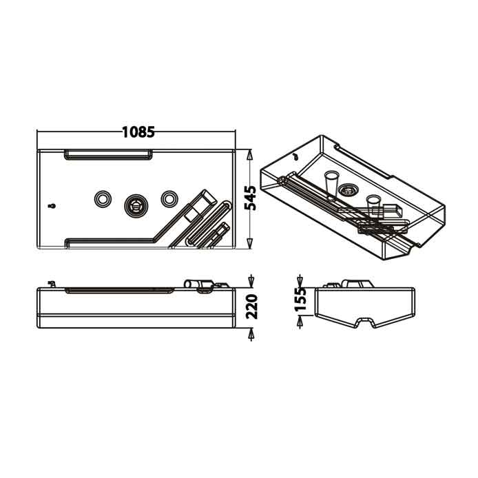 Bränsletank plast 91l