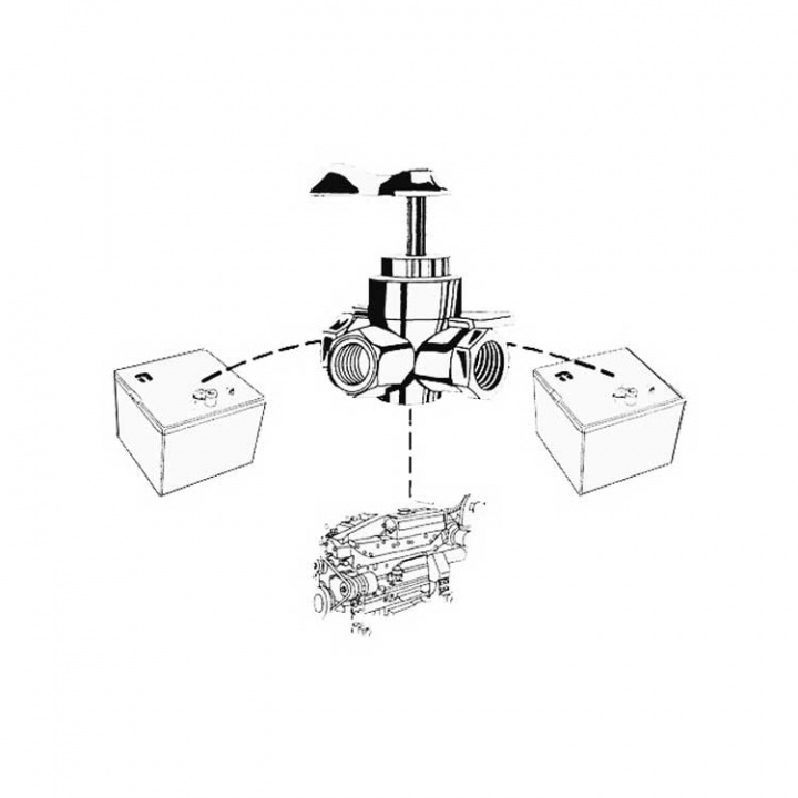 Bränslekran 3-Vägs 1/4