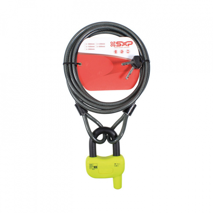 Låspaket 2 Hänglås & 3 m Vajer FG-Klass 3