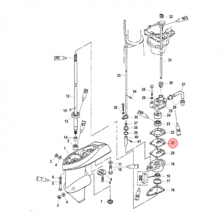 Impellerplatta 4-6 hk (16159)