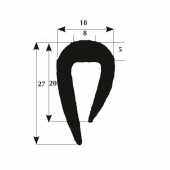 Fenderlist 27x8 mm Svart  50 m Rulle Fenderlist 27x8 mm Svart  50 m Rulle