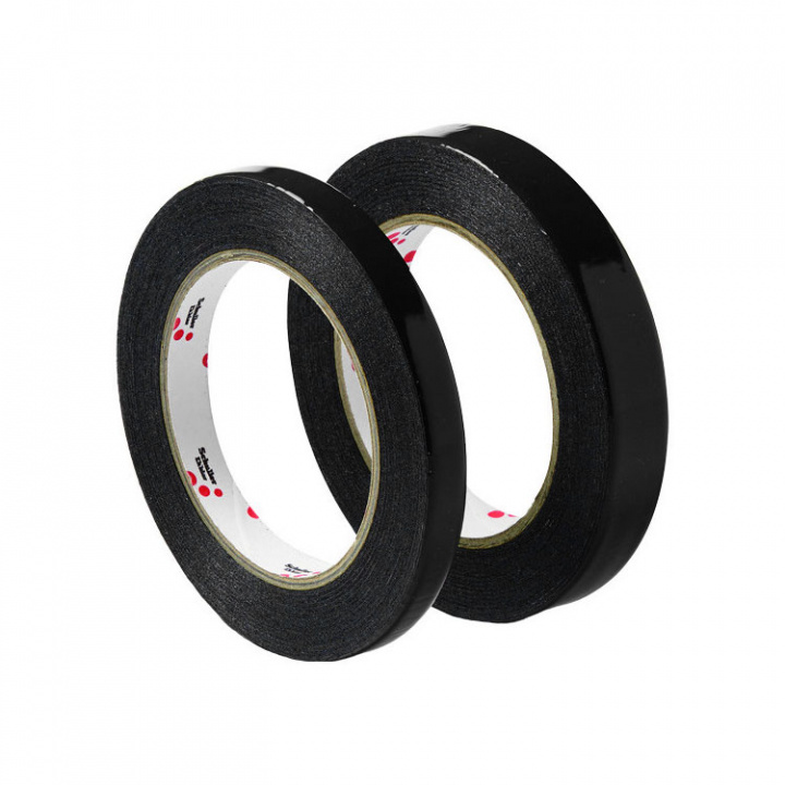 Dubbelhäftande PE-Tejp Svart 19 mm x 5 m