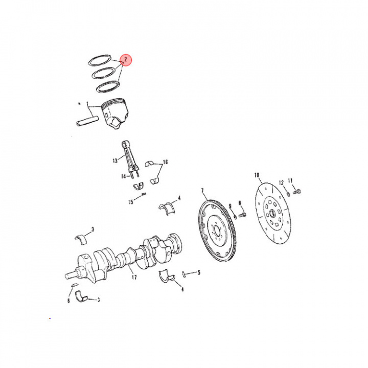 Kolvringssats Mercruiser (17464)
