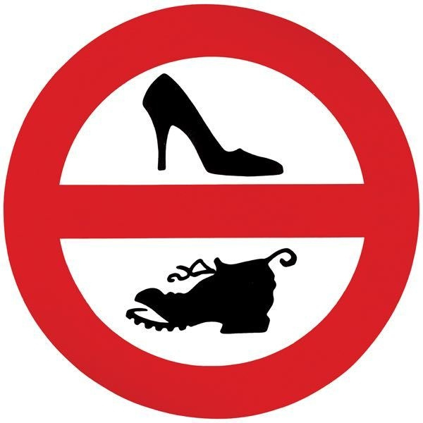 Klistermärke 135x135 mm - Inga Skor