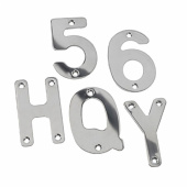 Bokstav Rostfri 75 mm För Teakskylt Bokstav Rostfri 75 mm För Teakskylt