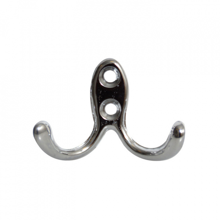 Klädkrok Kromad Mässing 40x60 mm