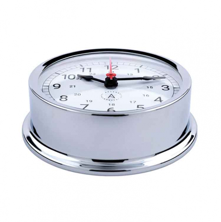 Pacific 120 Skeppsur Romerska Siffror Ø120/110mm Förkromad Mässing