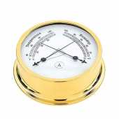Pacific 120 Termo/Hygrometer Ø120/110mm Förgylld Mässing Pacific 120 Termo/Hygrometer Ø120/110mm Förgylld Mässing
