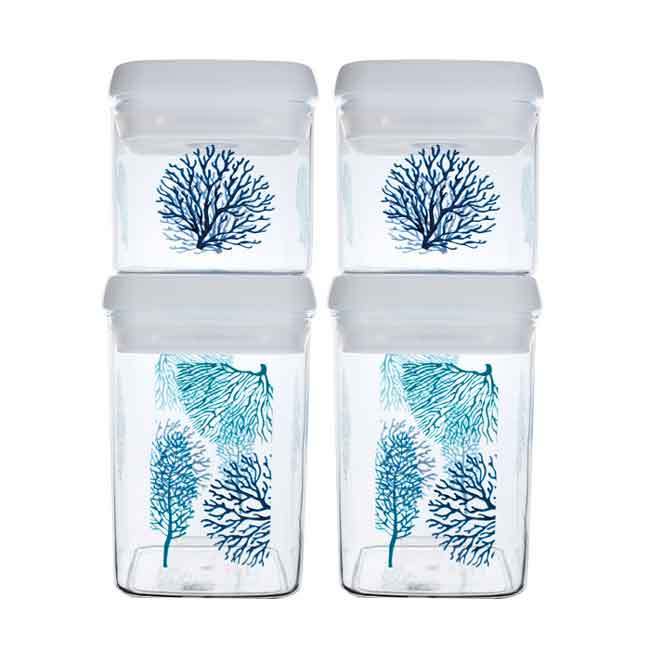 MB Coastal Förvaringsburkar 500 ml x2 800 ml x 2