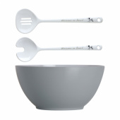 MB Welcome On Board Salladsskål Med Bestick Ø25 cm 617g MB Welcome On Board Salladsskål Med Bestick Ø25 cm 617g