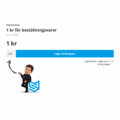 1 kr för beställningsvaror 1 kr för beställningsvaror