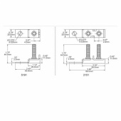 Säkringshållarblock 30-300A 2st Anslutningar Säkringshållarblock 30-300A 2st Anslutningar