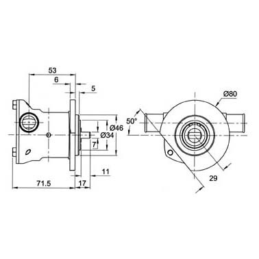 Pump brz flg 020 3/4