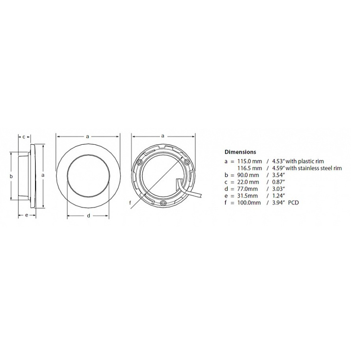 Innerbelysning LED 10-33v 115