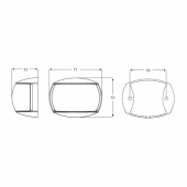 NaviLED Compact Styrbordslanterna 12V -20m v NaviLED Compact Styrbordslanterna 12V -20m v