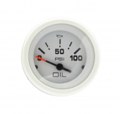 Oljetrycksmätare 100psi White Domed Oljetrycksmätare 100psi White Domed
