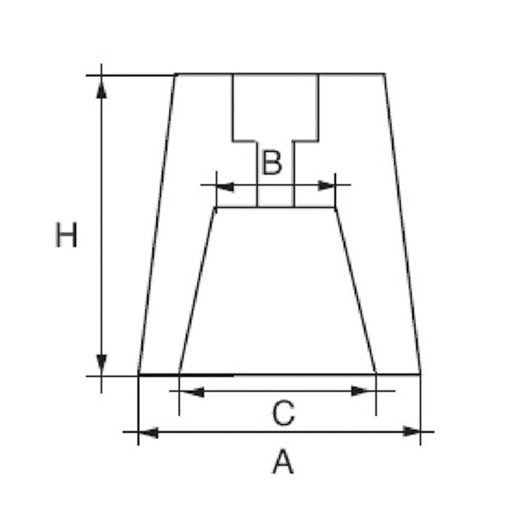 Anod Zink Axelmutter Konad 40 mm