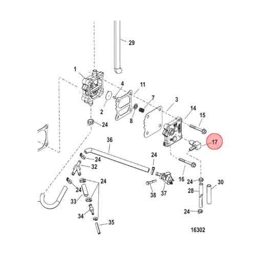 Bränsleanslutning 90g 30-125hk (433351)