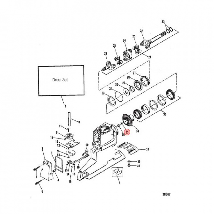 Bricka Mercruiser Bravo (44539)