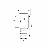 Bordsgenomföring Med Nippel Plast Vit 38 mm Bordsgenomföring Med Nippel Plast Vit 38 mm