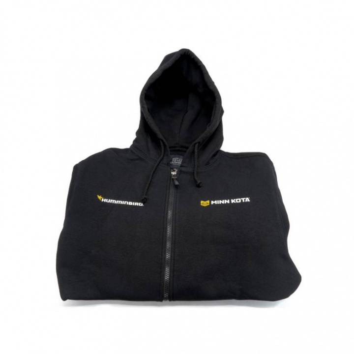 Hoodie Zip One Boat Network Svart
