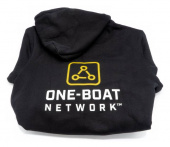 Hoodie Zip One Boat Network Svart Hoodie Zip One Boat Network Svart
